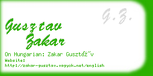 gusztav zakar business card